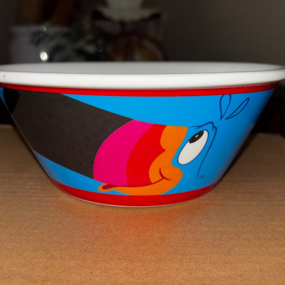 Kellogg's Froot Loops Toucan Sam Cereal Bowl Blue 2012 Collectible Cereal Promo